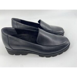 Vionic Shoe Women 6 Black Kensley Loafer Leather Comfort Lug Sole Casual Classic